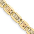 thumbnail image 1 of Quality Gold PVL100-24 14K Tri-Color 4.65 mm Gold Pav 24 in. Valentino Chain, 1 of 1