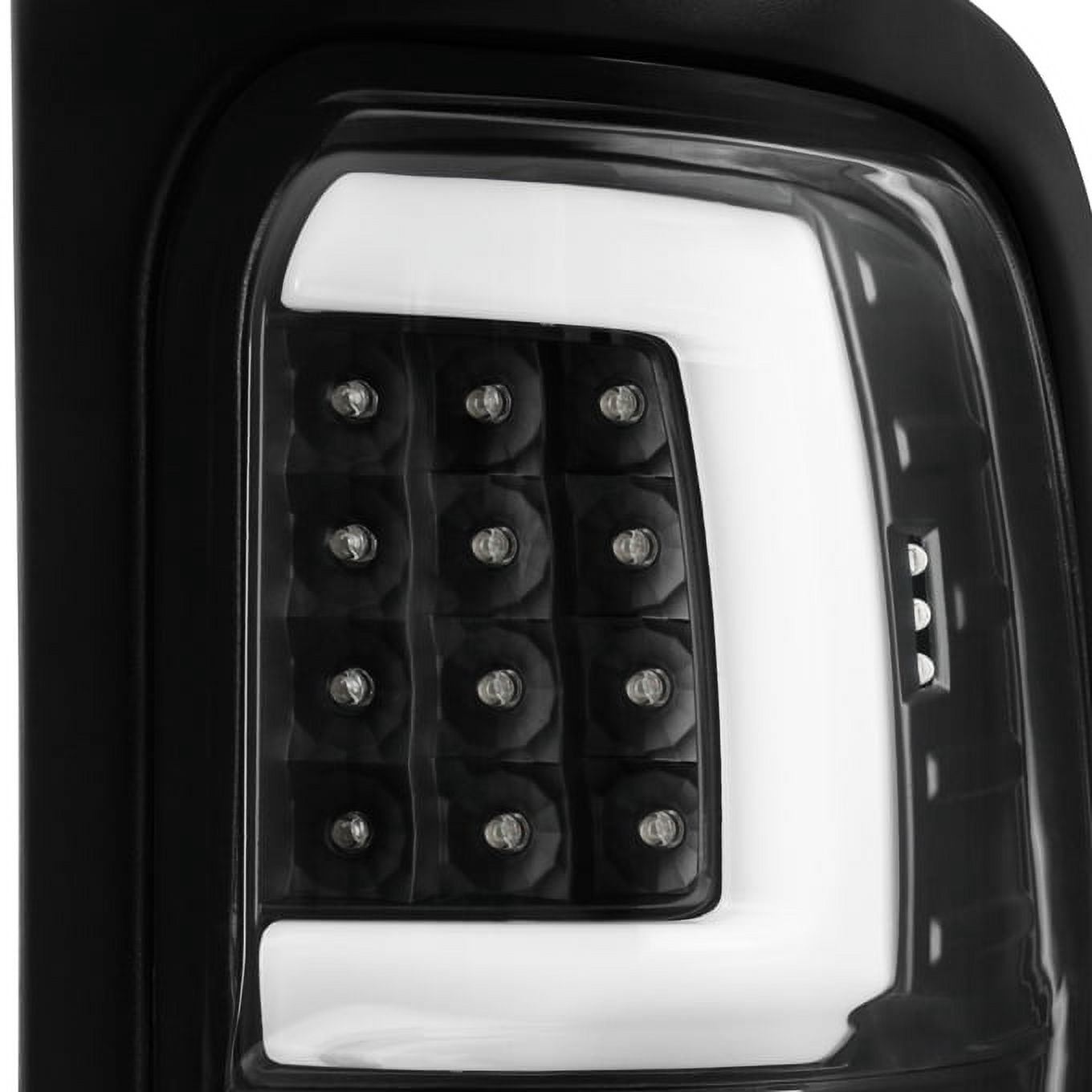 AKKON - For 1994-2001 Dodge Ram 1500 2500 3500 Black LED Tube Tail Lights Lamps (Driver + Passenger) Pair