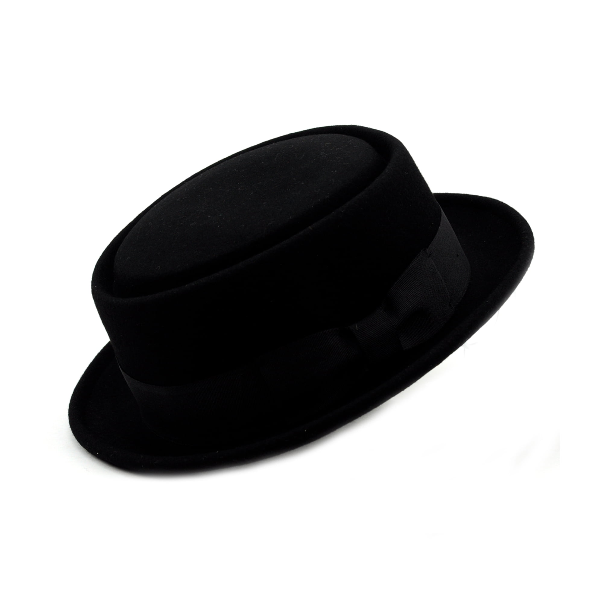 Mens Crushable Wool Felt Porkpie Hat w 