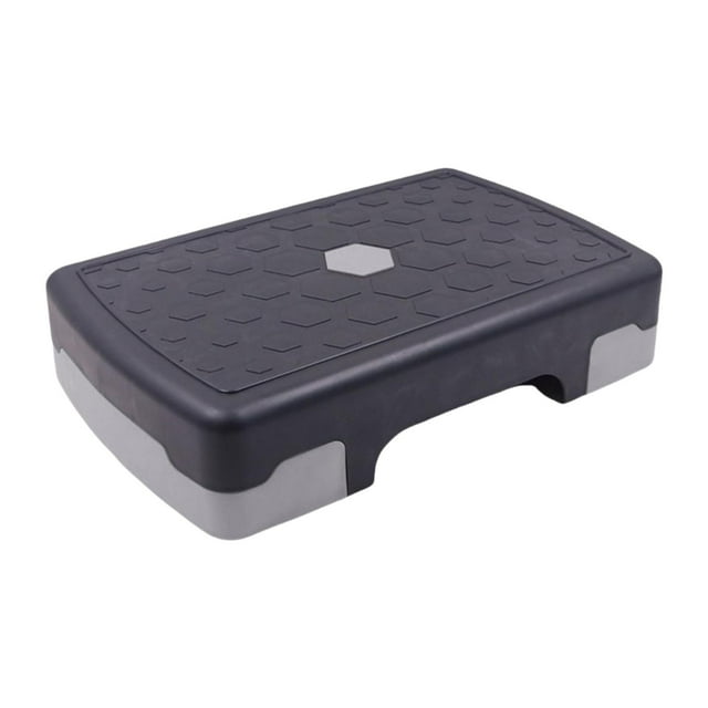 Step para ejercicios aeróbicos, equipo de fitness, compacto, antideslizante y estable, ideal para entrenamiento de core en interiores, para mujeres y Gris Negro
