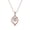 Rose Gold, variant on Sabrina 18k White Gold Plated Pendant Necklace with Swarovski Crystals Gift for Women