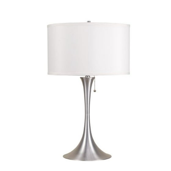 Ore International 6272 27 Inch Retro Table Lamp Brush Silver