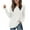 White, variant on Ltctricy Women's Long Sleeve Shirts Trendy Ribbed Knit Crew Neck Soft Casual Blouses Loose Tunic Tops
