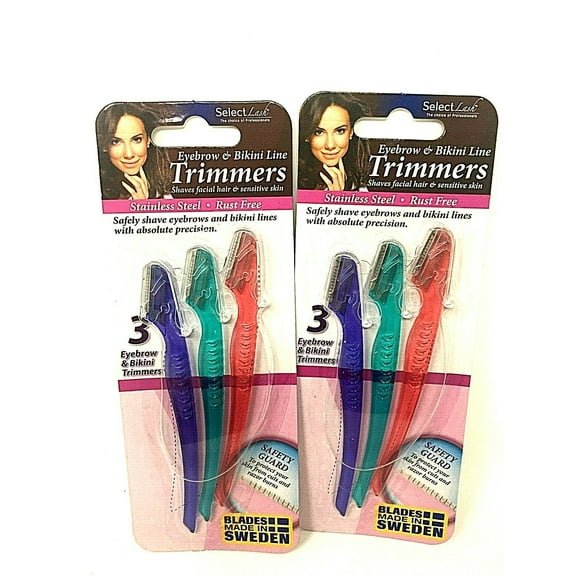 Eyebrow Bikini Line Trimmers Shaves Hair Sensitive Skin Pack of 6