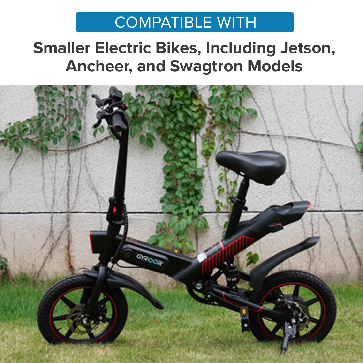 AlveyTech 14"x2.125" (57-254) Pneumatic Tire for Electric Bikes - Replacement 14 Inch Tire, Electric Bike Tires, Jetson Electric Bike Tire, Ancheer Swagtron Replacement Parts, Pneumatic Replacement