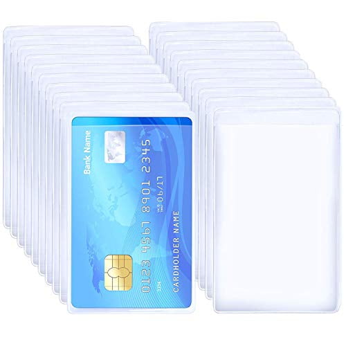 BronaGrand 20pcs Transparent Vertical ID Credit Card Holder Business