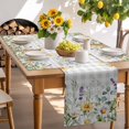 thumbnail image 6 of Placemats Set of 4, Spring Floral Place Mats Green Leaves Daisy Flower Grey Plaid Tablemats Washable Placemat Table Decoration for Kitchen Table Dinner Party Home Decor Indoor Outdoor 13x19 Inch, 6 of 9