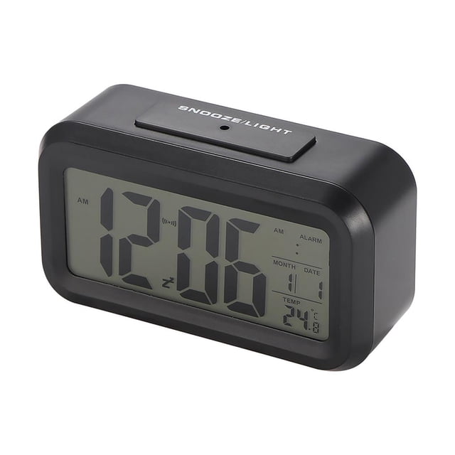 Reloj Despertador Digital Con Batería, Pantalla Lcd Grande, Sensor De Luz, Luz Nocturna, Despertador Multifunción, Reloj De Mesa De Oficina Para Niños Scienceny HA027180-02