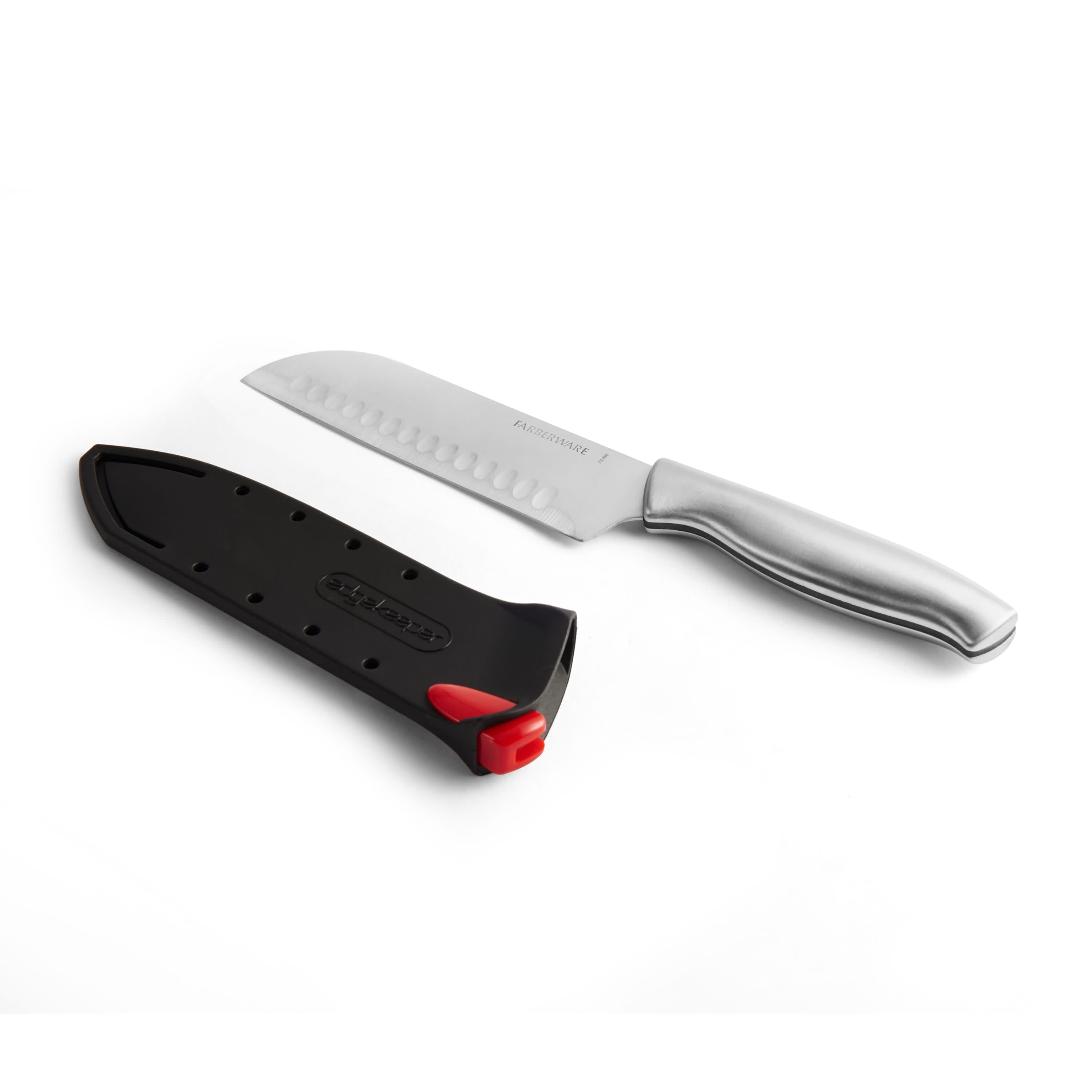 Schraf 5 Granton Edge Santoku Knife with TPRgrip Handle