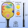 thumbnail image 3 of Pickleball Paddles Set Of 1, Fiberglass Surface, Tropical Leaf Print, 1 Paddle, 2 Balls & Bag, 3 of 5