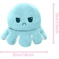 thumbnail image 3 of Pulpo de peluche reversible, pulpo de peluche de doble cara, pulpo de peluche con estado de ánimo, lindos mini peluches, peluches para niños, niñas y amigos (rosa claro-azul claro), 3 of 5