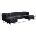 thumbnail image 4 of Meridian Furniture Coco Black Velvet 3pc. Sectional, 4 of 4