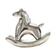 thumbnail image 2 of Estatua de caballo mecedor de cerámica, figura galvanizada, artesanía elegante, galvanizada Plata, 2 of 9