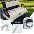thumbnail image 5 of Golf Cart Seat Covers for 2 Seater,Wisteria Microfiber Cart Seat Towel Blanket,Spring Purple Flowers Butterflies Vintage Beige Absorbent NonSlip Bench Seats Protector for Golf Course 51"x31", 5 of 9