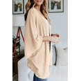 thumbnail image 5 of CoCopeaunt Women's Kimono Open Front Waffle Knit Cardigans Solid Sweater Batwing Sleeve Shawl Collared Soft Slouchy Cloak, 5 of 6