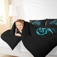 thumbnail image 4 of jejeloiu Speed Game Full Size Comforter Sets,Cyan Motor Biker Bedding Sets For Men Women Reversible 3pcs, 4 of 8