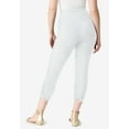 thumbnail image 2 of Roaman's Women's Plus Size Lace Trim Essential Stretch Capri Legging, 2 of 6