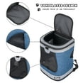 thumbnail image 2 of JESPET & GOOPAWS: Pet Soft Backpack Carrier - Blue Grey - 13", Small Dogs & Cats, Portable-Traveling-Hiking-Walking, Outdoor, Mesh Window, Ventilated, 2 of 7