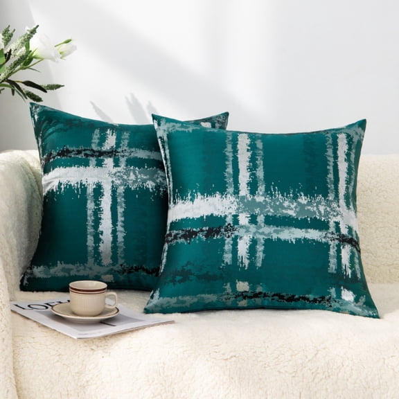 Decorative Throw Pillow for Sofa Bed Chair, Abstract Cross Pattern Accent Cushion for Modern Artistic Home Styling and Comfort，2-Pack