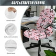 thumbnail image 3 of HELLHERO Panda Strawberry Print Office Chair Cover with Armrest Covers, Gaming Chair Seat Covers Skin Friendly, Computer Office Chairs Cover with Armrest Slipcover, Pink, 3 of 6