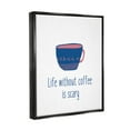 thumbnail image 4 of Stupell Industries Life Without Coffee Humorous Patterned Breakfast Mug Graphic Art Metallic Gold Floating Framed Canvas Print Wall Art, Design by J. Weiss, 4 of 5