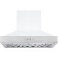 thumbnail image 4 of Ancona Capot de la Gamme 36 in. Produced Wall Mount Pyramid en Acier Inoxydable & Blanc, 4 of 7