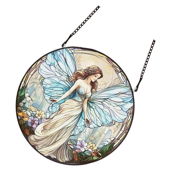 Ciwanning Acrylic Light Catchers with Flower Fairies Design for Home and Garden Decors