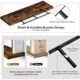 thumbnail image 5 of Floating Shelves - 12 Inch Rustic Wooden Wall Shelves - Extra Deeper & Thicker Wall Mounted Storage Shelf for Living Room, Kitchen, Farmhouse - 48" W x 12" D x 1.8" H - Brown, 5 of 7