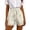 *Beige, variant on Women's Scalloped Lace Hem Shorts,Drawstring Textured Shorts For Women, Ladies Summer Going Out Shorts with Pockets,Blue,S-XL
