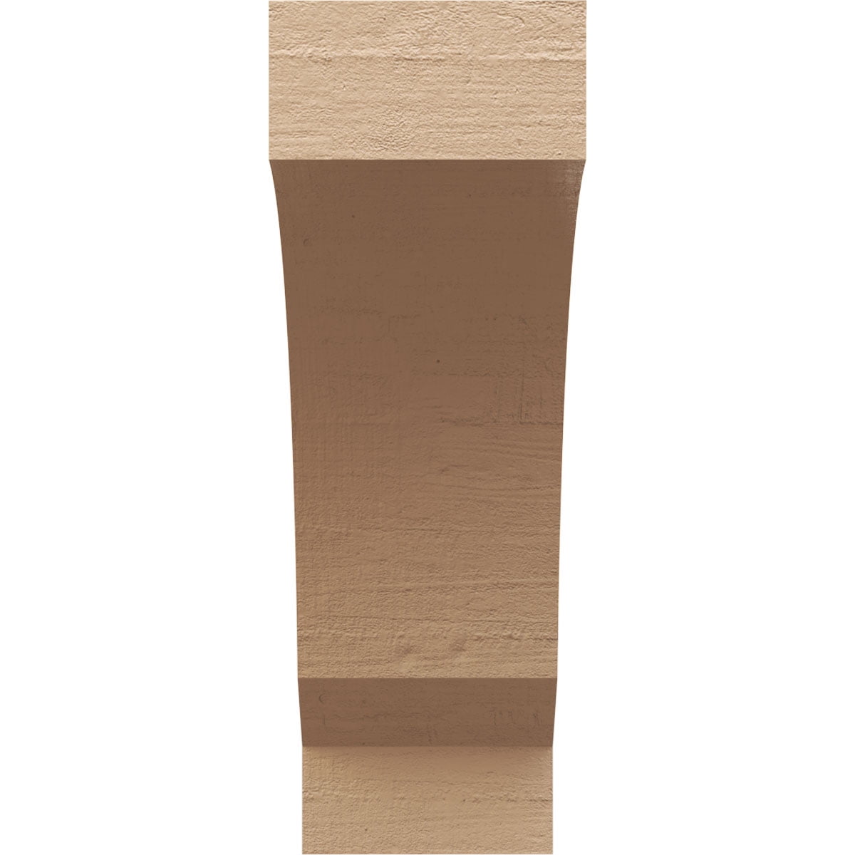 12"W x 24"D x 36"H Classic Moab Rough Cedar Woodgrain TimberThane Corbel, Primed Tan