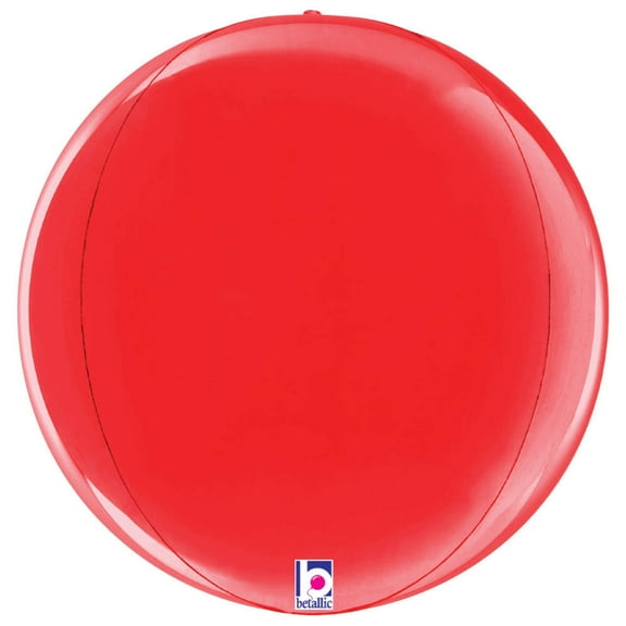 22 inch Betallic Dimensionals Red Globe Foil Mylar Balloon - Party Supplies Decorations