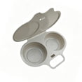 thumbnail image 2 of Microwave Egg Cooker 3-Cavity Non-Stick Microwave Omelet Maker and Poached Egg Cooke,Gray, 2 of 5