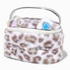 Claire's Club Furry Snow Leopard Makeup Bag