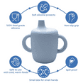 thumbnail image 3 of BLUE FOG - Silicone Sippy Cup for Babies 6-12 months with Transition to Sippy cup for 1+ year old with Silicone Straw | 3 in 1 Cup | 120ml, 3 of 4