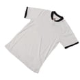 thumbnail image 3 of Camiseta de fútbol para hombre, manga corta, abotonada, con estampado de letras, transpirable, rendimiento atlético, camiseta blanca M, 3 of 15