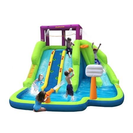 Kahuna Triple Blast Kids Outdoor Inflatable Splash Pool Backyard Water