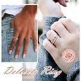 thumbnail image 2 of ORUYROP Women Triple Interlocked Rolling Ring, Delicate Looking, Stainless Steel/Gold Plated/Black (Send Gift Box), 2 of 7