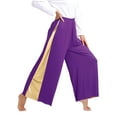 thumbnail image 3 of Aislor Robe de Danse pour Femmes 2 Pcs avec Pantalon Grand Tenues de Danse Liturgique Violet m, 3 of 7