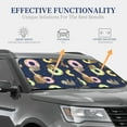 thumbnail image 4 of Balery 2 Piece Sloth with Donuts Car Windshield Sun Shade|Foldable Front Windshield Shade for Car Front Window for Most Sedans SUV Truck-Medium, 4 of 7