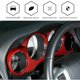 thumbnail image 5 of Cubierta decorativa para marco de panel de salpicadero de coche, embellecedor de ABS, accesorios interiores para 2009-2014 (fibra roja), 5 of 5