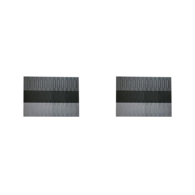 Mantel de tejido de PVC Bewildely Patrón de textura de bambú degradado Antideslizante Negro 2Conjunto