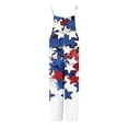thumbnail image 5 of Tnhcen Women's 4th of July Print Spaghetti Strap Romper – High Waisted Wide Leg Independence Day Jumpsuit with Pockets Stretchy Casual Holiday Outfit S-3XL, 5 of 5