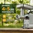 thumbnail image 6 of Valley Sportsman #8 Electric Meat Grinder, 0.5 HP, 350 lbs/hr, Stainless Steel Mincer with Sausage Stuffer for Home & Commercial Use, 6 of 7