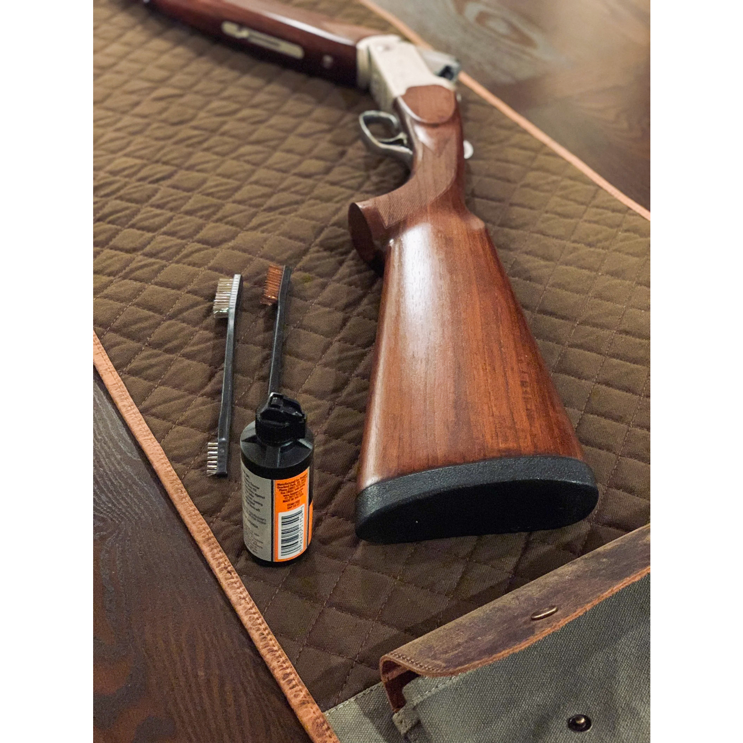 Outdoor Leisure Products Model CT10007 Canvas and Leather Gun Cleaning Mat