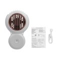 thumbnail image 1 of Ventilador colgante Ventilador de cuello de mano USB eléctrico Mini enfriador portátil recargable de bajo ruido, blanco AweSitey HA004231-01B, 1 of 6
