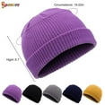 thumbnail image 4 of Spencer 1PC Swag Wool Fisherman Beanies for Men, Knit Short Watch Cap Winter Warm Hats （Yellow）, 4 of 9