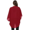 thumbnail image 3 of Women's  Loose Fit 3/4 Sleeves Kimono Style Cover Up Solid Cardigan S-3XL, 3 of 4