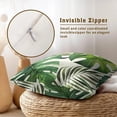thumbnail image 5 of Summer Green Leaf Throw Pillow Cover 16x16 Inch Pack of 2 Tropical Palm Leaves Cushion Pillow Case Square Cotton Botanical Plant Leaf Pillowcase for Party Bed Sofa Home Car Bedroom Outdoor, 5 of 6