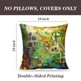 thumbnail image 2 of LALILO Throw Pillow Covers Colorful Rainbow Tiles Color Internet Art Cushion Cover 18" x 18", 2 Pack, 2 of 6