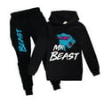 thumbnail image 2 of 7-14 años niños niñas Mr Beast Lightning Cat Casual sudaderas con capucha + pantalones traje chándal conjuntos regalos, 2 of 2
